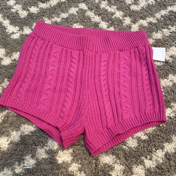 Forever 21 Crochet Booty Shorts size Medium Pink - Picture 6 of 8
